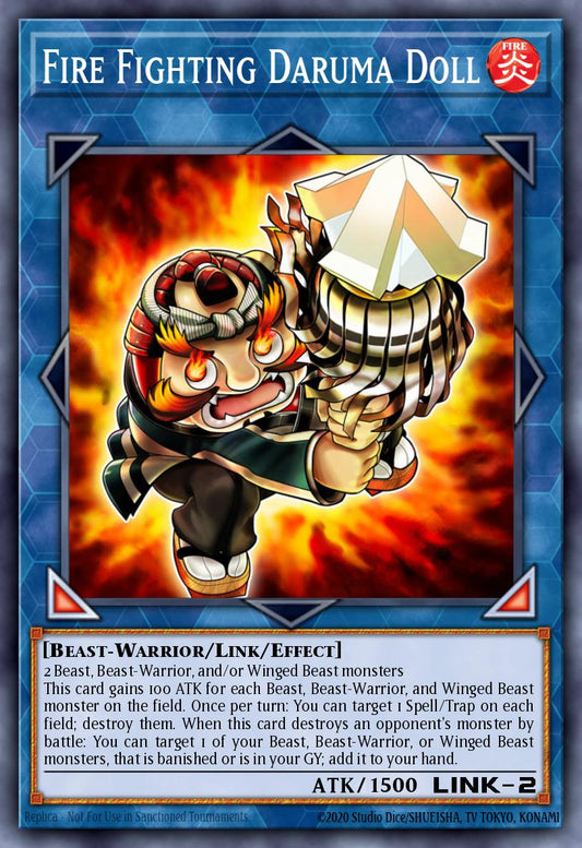 (031) YuGiOh TCG MP19: 2019 Gold Sarcophagus Tin Mega Pack Single: Fire Fighting Daruma Doll  Common