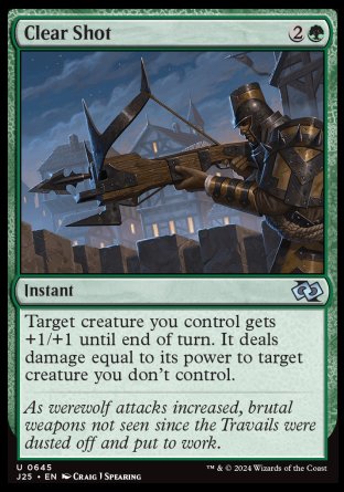 (645) Magic The Gathering Foundations Jumpstart Single: Clear Shot  Uncommon