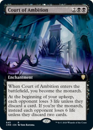 (645/361) Magic The Gathering Commander Legends: Extras Single: Court of Ambition  Rare