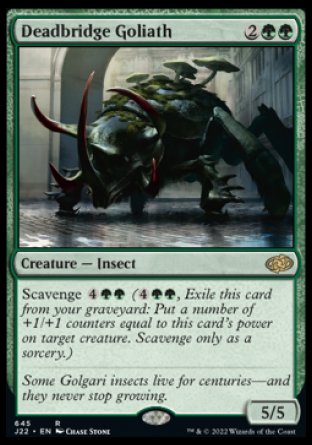 (645) Magic The Gathering Jumpstart 2022 Single: Deadbridge Goliath  Rare
