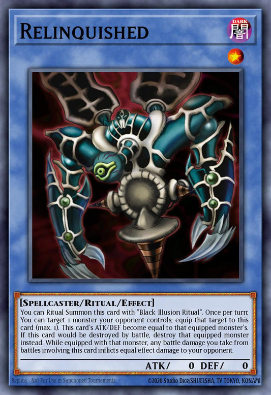 (113) YuGiOh TCG LCYW: Legendary Collection 3: Mega Pack Single: Relinquished  Rare