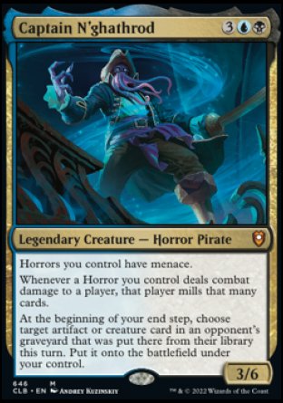 (646) Magic The Gathering Commander Legends: Battle for Baldur's Gate: Extras Single: Captain N'ghathrod (V.1) Holo Mythic