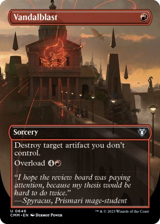 (646) Magic The Gathering Commander Masters: Extras Single: Vandalblast Holo Uncommon