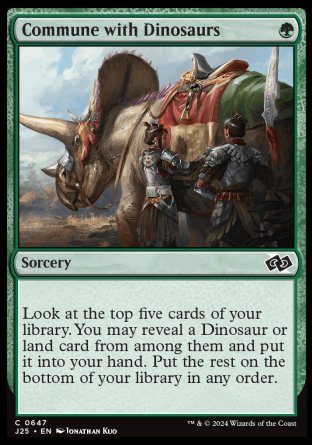 (647) Magic The Gathering Foundations Jumpstart Single: Commune with Dinosaurs  Common
