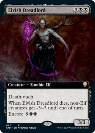 (647/361) Magic The Gathering Commander Legends: Extras Single: Elvish Dreadlord Holo Rare