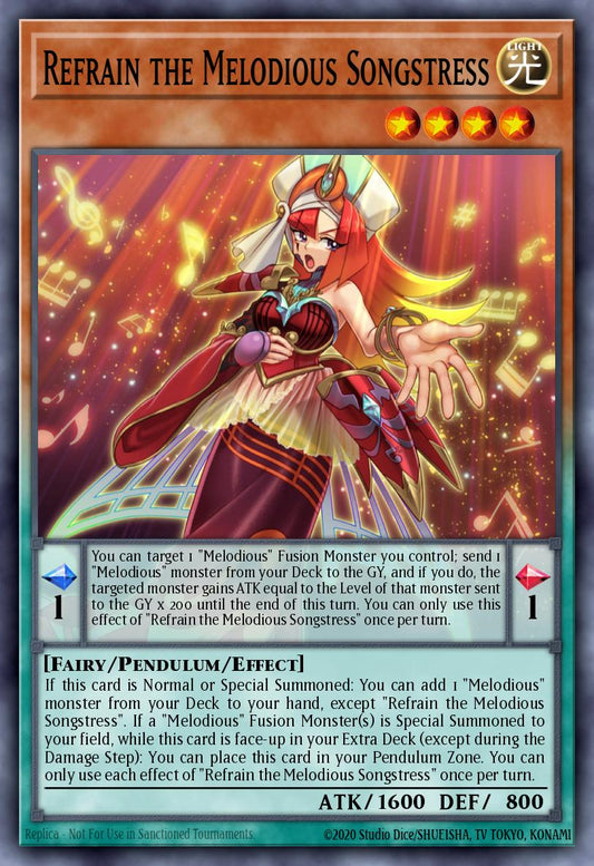 (009) YuGiOh TCG LEDE: Legacy of Destruction Single: Refrain the Melodious Songstress  Common