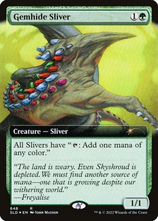 (648) Magic The Gathering Secret Lair Drop Series Single: Gemhide Sliver  Rare