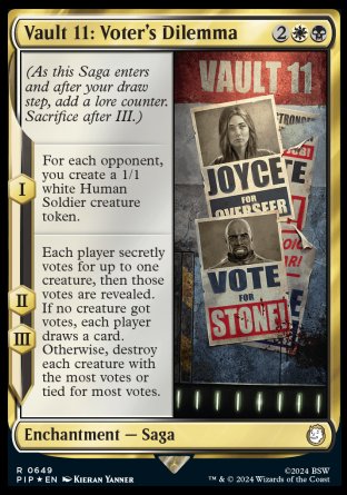 (649) Magic The Gathering Universes Beyond: Fallout: Extras Single: Vault 11: Voter's Dilemma  Rare