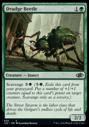 (649) Magic The Gathering Jumpstart 2022 Single: Drudge Beetle  Common