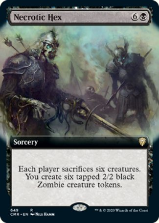 (649/361) Magic The Gathering Commander Legends: Extras Single: Necrotic Hex  Rare