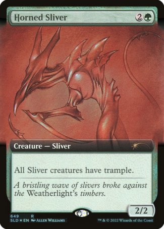 (649) Magic The Gathering Secret Lair Drop Series Single: Horned Sliver  Rare