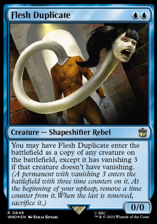 (649) Magic The Gathering Universes Beyond: Doctor Who: Extras Single: Flesh Duplicate (V.2) Holo Rare