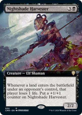 (650/361) Magic The Gathering Commander Legends: Extras Single: Nightshade Harvester Holo Rare