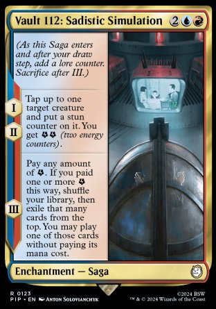 (651) Magic The Gathering Universes Beyond: Fallout: Extras Single: Vault 112: Sadistic Simulation  Holo Rare