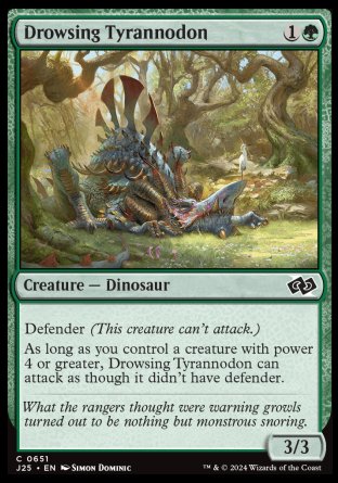 (651) Magic The Gathering Foundations Jumpstart Single: Drowsing Tyrannodon  Common