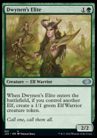 (651) Magic The Gathering Jumpstart 2022 Single: Dwynen's Elite  Uncommon