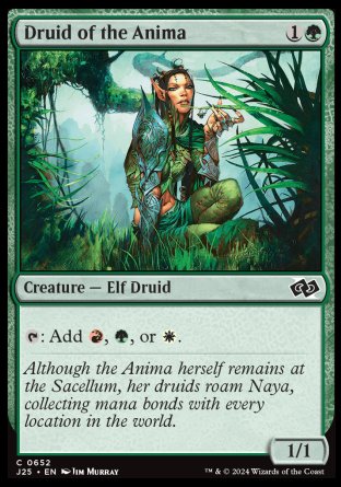 (652) Magic The Gathering Foundations Jumpstart Single: Druid of the Anima  Common