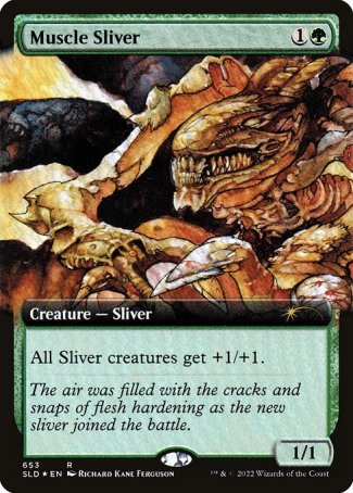 (653) Magic The Gathering Secret Lair Drop Series Single: Muscle Sliver Holo Rare