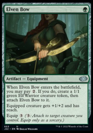 (653) Magic The Gathering Jumpstart 2022 Single: Elven Bow  Uncommon