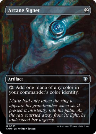 (653) Magic The Gathering Commander Masters: Extras Single: Arcane Signet Holo Uncommon