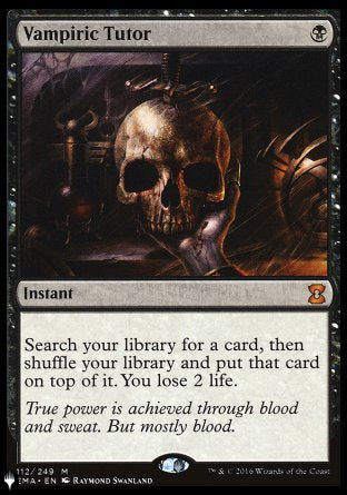 (112) Magic The Gathering The List Single: Vampiric Tutor  Mythic