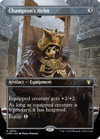 (654) Magic The Gathering Commander Masters: Extras Single: Champion's Helm (V.2)  Rare