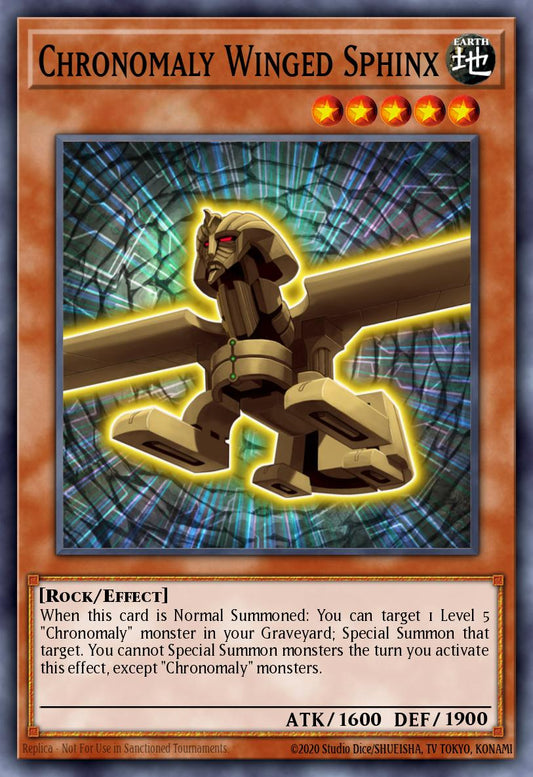 (191) YuGiOh TCG MP14: 2014 Mega-Tins Mega-Pack Single: Chronomaly Winged Sphinx  Common