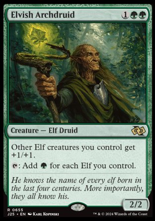 (655) Magic The Gathering Foundations Jumpstart Single: Elvish Archdruid  Rare