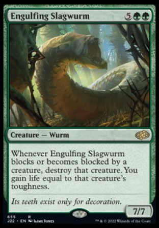 (655) Magic The Gathering Jumpstart 2022 Single: Engulfing Slagwurm  Rare