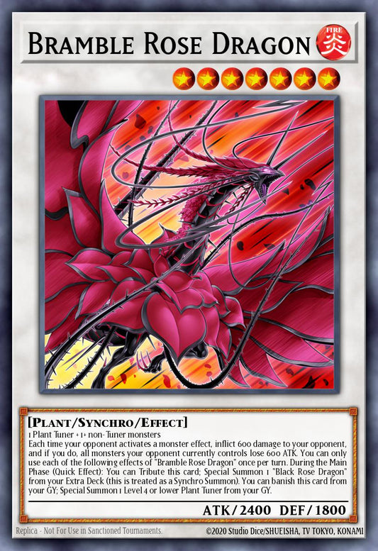 (039) YuGiOh TCG DOOD: Doom of Dimensions Single: Bramble Rose Dragon (V.2 - Starlight Rare)  Starlight Rare