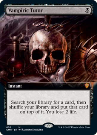 (656/361) Magic The Gathering Commander Legends: Extras Single: Vampiric Tutor Holo Mythic