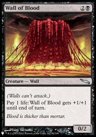 (082) Magic The Gathering The List Single: Wall of Blood  Uncommon