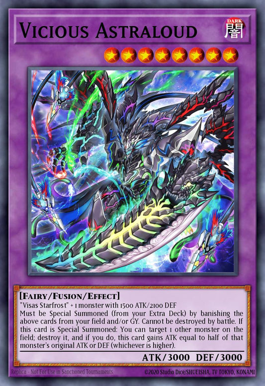 (083) YuGiOh TCG MP24: 25th Anniversary Tin: Dueling Mirrors Single: Vicious Astraloud  Secret Rare