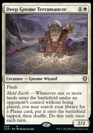 (658) Magic The Gathering Commander Legends: Battle for Baldur's Gate: Extras Single: Deep Gnome Terramancer (V.1)  Rare