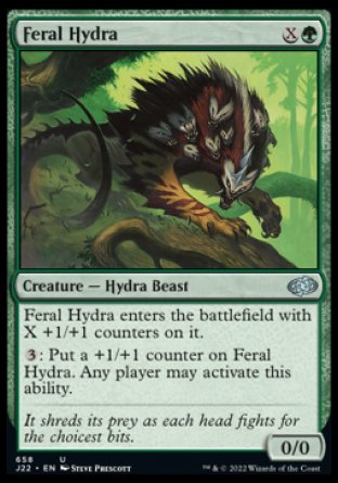 (658) Magic The Gathering Jumpstart 2022 Single: Feral Hydra  Uncommon