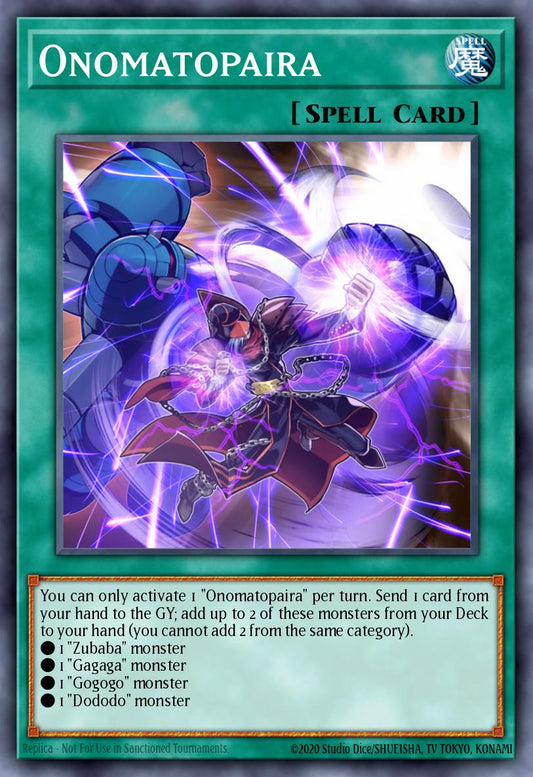 (089) YuGiOh TCG RA04: Quarter Century Stampede Single: Onomatopaira (V.6 - Collectors Rare)  Collectors Rare