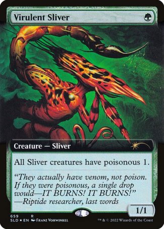 (659) Magic The Gathering Secret Lair Drop Series Single: Virulent Sliver (V.2)  Rare