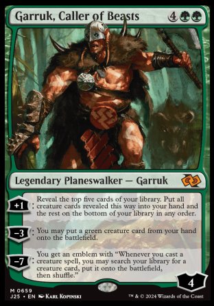 (659) Magic The Gathering Foundations Jumpstart Single: Garruk, Caller of Beasts  Mythic
