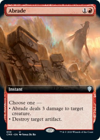 (659/361) Magic The Gathering Commander Legends: Extras Single: Abrade (V.2) Holo Uncommon