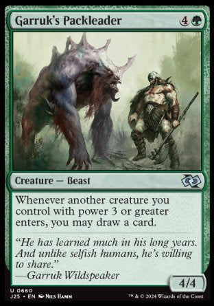 (660) Magic The Gathering Foundations Jumpstart Single: Garruk's Packleader  Uncommon