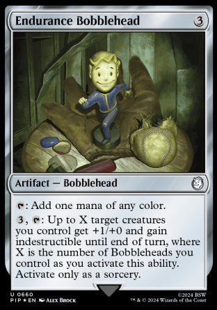 (660) Magic The Gathering Universes Beyond: Fallout: Extras Single: Endurance Bobblehead (V.1)  Holo Uncommon