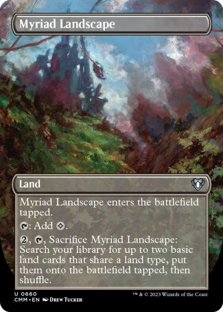 (660) Magic The Gathering Commander Masters: Extras Single: Myriad Landscape Holo Uncommon