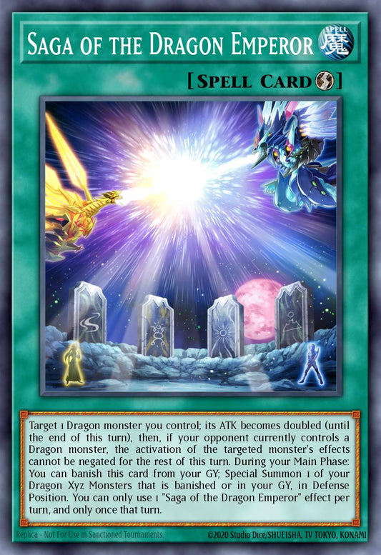(264) YuGiOh TCG MP24: 25th Anniversary Tin: Dueling Mirrors Single: Saga of the Dragon Emperor  Ultra Rare
