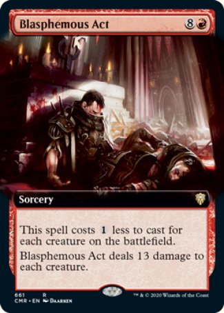 (661/361) Magic The Gathering Commander Legends: Extras Single: Blasphemous Act Holo Rare