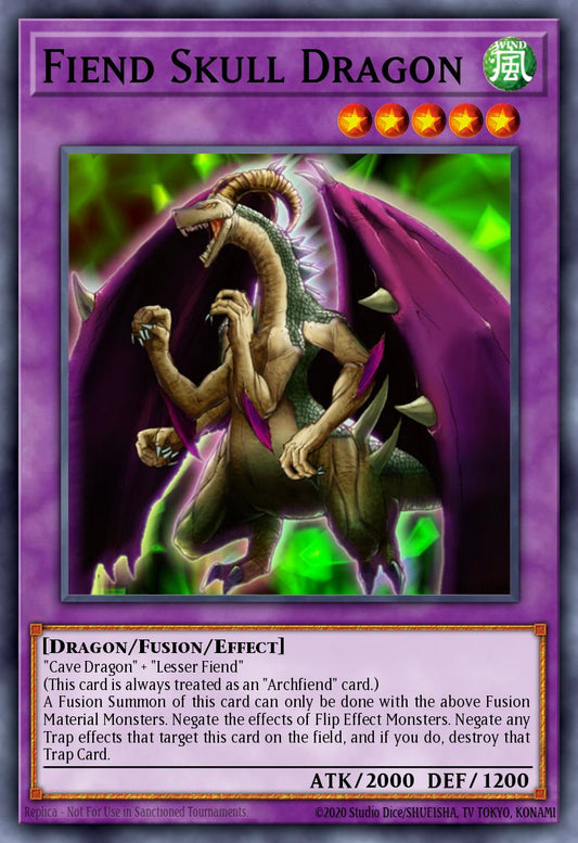 (154) YuGiOh TCG DB2: Dark Beginning 2 Single: Fiend Skull Dragon  Rare