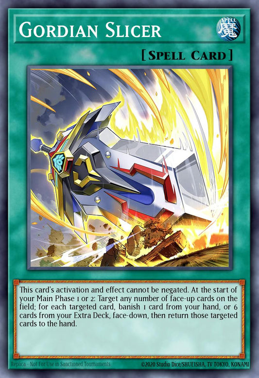 (066) YuGiOh TCG ALIN: Alliance Insight Single: Gordian Slicer (V.2 - Quarter Century Secret Rare)  Quarter Century Secret Rare