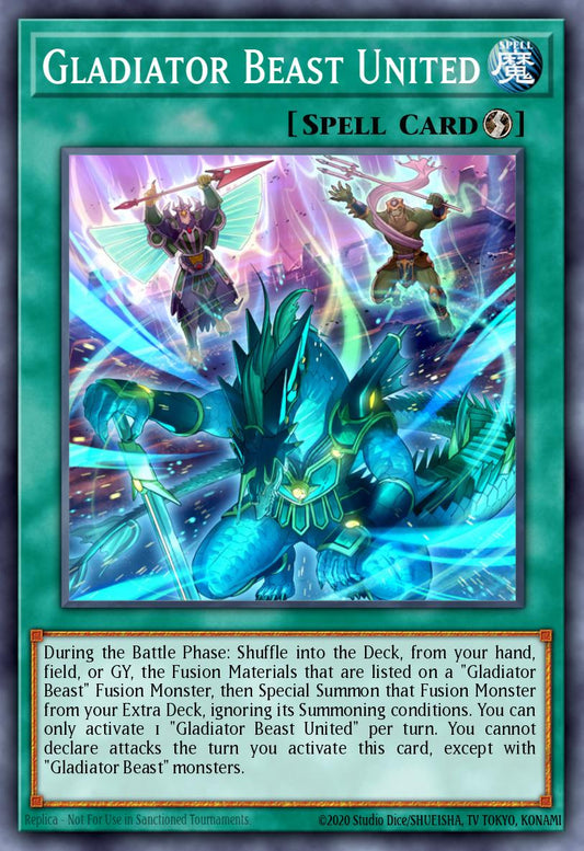 (185) YuGiOh TCG MP20: 2020 Tin of Lost Memories Mega Pack Single: Gladiator Beast United  Common