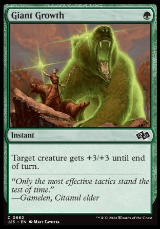 (662) Magic The Gathering Foundations Jumpstart Single: Giant Growth  Common