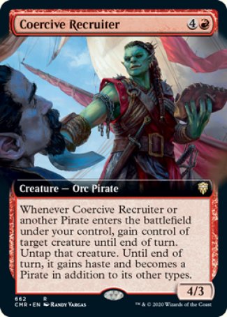 (662/361) Magic The Gathering Commander Legends: Extras Single: Coercive Recruiter Holo Rare