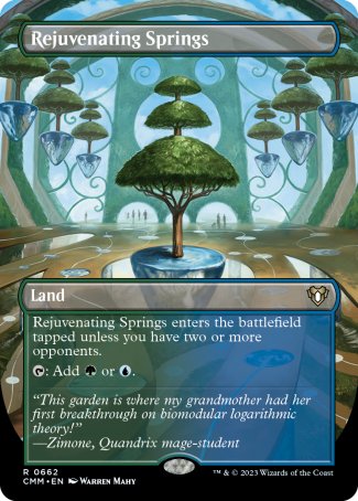 (662) Magic The Gathering Commander Masters: Extras Single: Rejuvenating Springs (V.2)  Rare